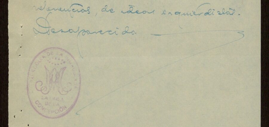 Documento de expediente de depuración del magisterio, 24/2/1937 (AGA).