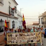 Marcha por las calles de Espera en recuerdo de las víctimas de la represión fascista.