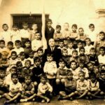 Ildefonso Rabanillo en su escuela en la calle Vallecillo Luján nº 21, en el año 1935. Imagen cedida por Juan Antonio García Rojas,